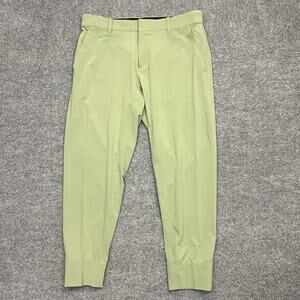 Nike Golf Pants Mens 36 Light Green Ankle Length Zip Cuffs Swoosh FD5717-386